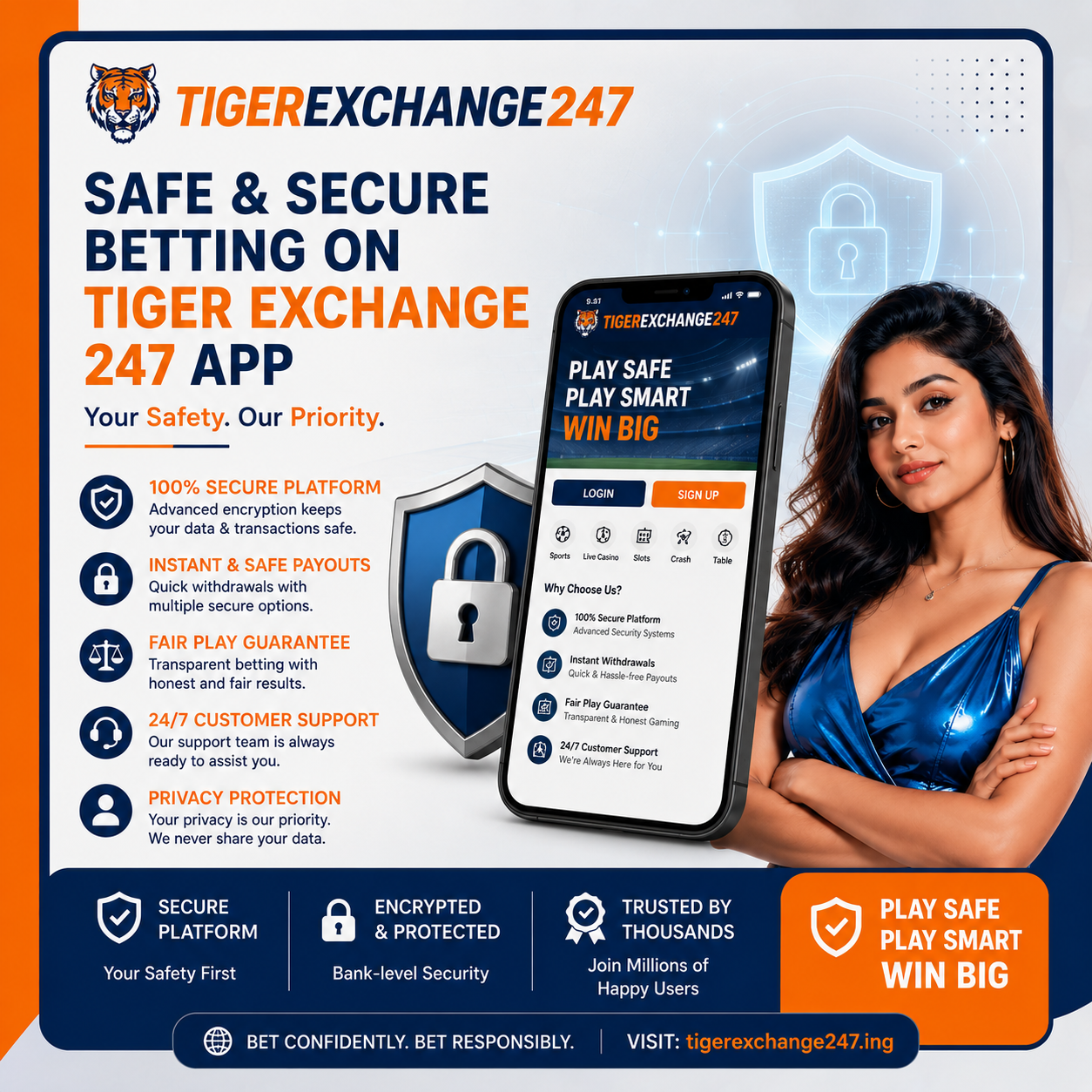 Safe and Secure Betting on Tiger Exchange 247 App for Cricket Users