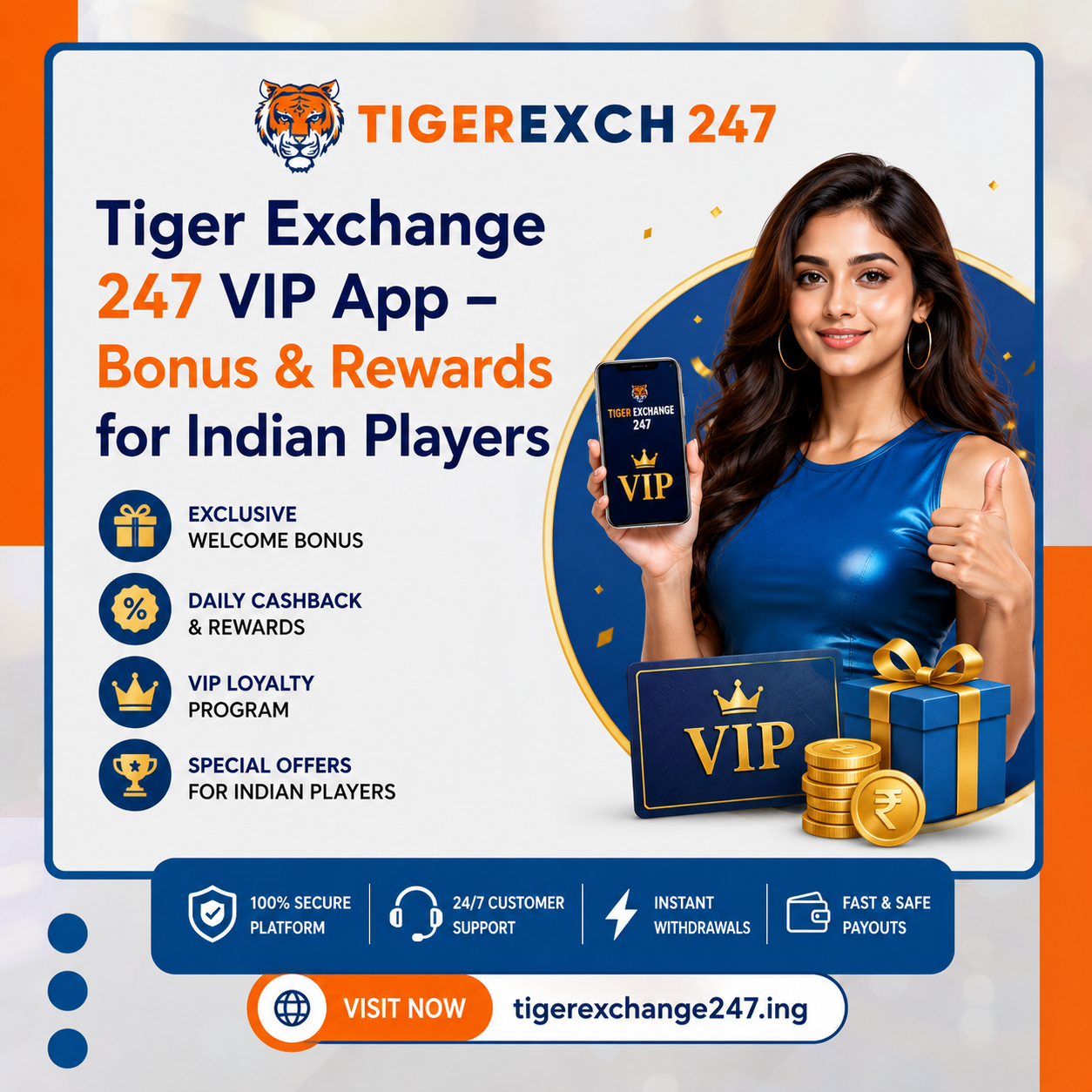 Tiger Exchange 247 VIP App Bonus and Rewards for Indian Players Cricket Betting Platform