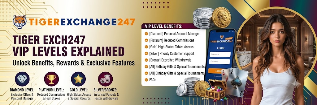 TigerExch247 VIP Levels with exclusive rewards, cashback offers, and premium cricket betting features for 2026