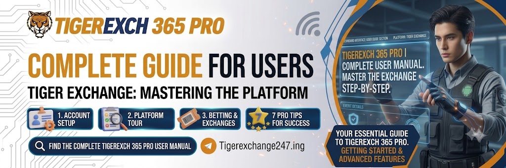 Tigerexch 365 Pro complete guide showing features, account access, and Tiger Exchange platform for new users.